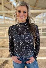Load image into Gallery viewer, Bandana Babe Mesh Top Black