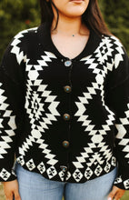 Load image into Gallery viewer, Aztec Knit Button Down Cardigan