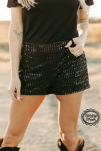 Load image into Gallery viewer, Shimmer Up Black Shorts