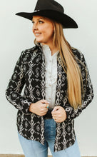 Load image into Gallery viewer, Aztec Black Long Sleeve Top