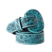 Load image into Gallery viewer, Turquoise Tooled Myra Belt
