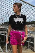 Load image into Gallery viewer, Pink Tuexdo Shorts
