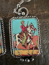 Load image into Gallery viewer, Western Portrait  Cowboy Earrings
