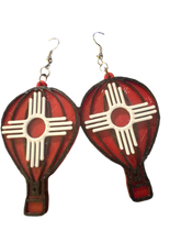Load image into Gallery viewer, Balloon Zia Earrings-Red and Blk/White
