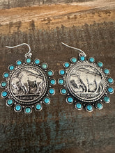 Load image into Gallery viewer, Buffalo  Coin Earrings
