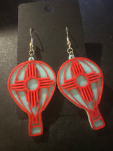 Load image into Gallery viewer, Balloon Zia Earrings-Turq and Red
