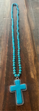 Load image into Gallery viewer, Turquoise Cross Necklace
