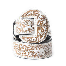 Load image into Gallery viewer, White Tooled Myra Belt
