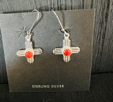 Load image into Gallery viewer, NM Zia Coral Earrings
