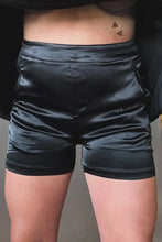 Load image into Gallery viewer, Black Tuexdo Shorts
