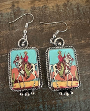 Load image into Gallery viewer, Western Portrait  Cowboy Earrings

