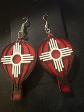 Load image into Gallery viewer, Balloon Zia Earrings-Red and Blk/White
