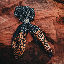 Load image into Gallery viewer, Black Leopard Wild Rag
