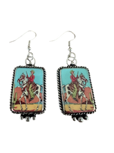 Load image into Gallery viewer, Western Portrait  Cowboy Earrings
