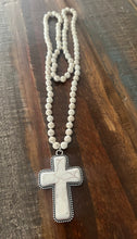 Load image into Gallery viewer, Ivory Marble Cross Necklace
