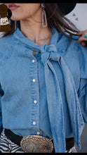 Load image into Gallery viewer, Highway Blues Jean Top
