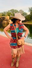 Load image into Gallery viewer, Aztec Wool Blend Sleeveless Shacket
