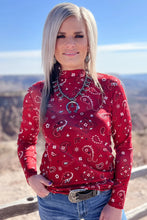 Load image into Gallery viewer, Bandana Babe Mesh Top Red
