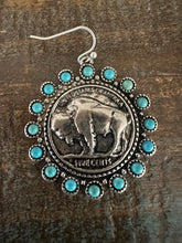 Load image into Gallery viewer, Buffalo  Coin Earrings

