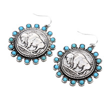 Load image into Gallery viewer, Buffalo  Coin Earrings
