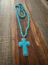 Load image into Gallery viewer, Turquoise Cross Necklace
