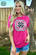 Load image into Gallery viewer, Pink Aztec T-Shirt
