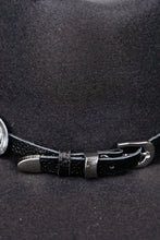 Load image into Gallery viewer, Turquoise Kane Creek Concho Black Hat Band

