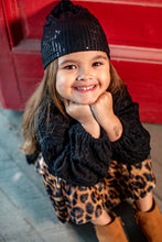 Load image into Gallery viewer, Toddler Black Sequin Girls Beanie

