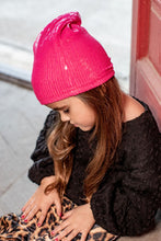 Load image into Gallery viewer, Toddler Neon Pink Sequin Girls Beanie
