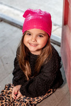 Load image into Gallery viewer, Toddler Neon Pink Sequin Girls Beanie
