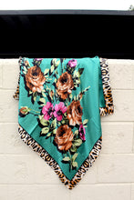 Load image into Gallery viewer, Women's scarf, Western Accessories, Western Apparel, Western Wholesale, western wild rags, cowboy rags, cowboy scarf, Wholesale Accessories, Wholesale Apparel, colorful wild rags, bright wild rags, boho western, boho wild rag, floral wild rag
