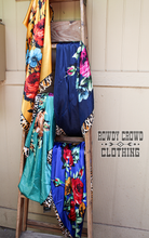 Load image into Gallery viewer, Women's scarf, Western Accessories, Western Apparel, Western Wholesale, western wild rags, cowboy rags, cowboy scarf, Wholesale Accessories, Wholesale Apparel, colorful wild rags, bright wild rags, boho western, boho wild rag, floral wild rag
