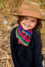 Load image into Gallery viewer, Girls Fuchsia Serape With Fringe Wild Rag
