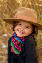 Load image into Gallery viewer, Girls Fuchsia Serape With Fringe Wild Rag
