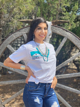 Load image into Gallery viewer, Turquoise Junkie Graphic T-Shirt-White
