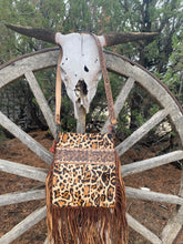 Load image into Gallery viewer, Leopard Print Fringe Crossbody
