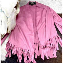 Load image into Gallery viewer, Girls Pink Fringe Blazer
