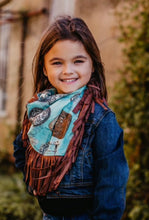 Load image into Gallery viewer, Girls Baby Blue Buckle Wild Rag
