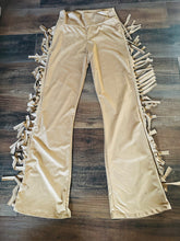 Load image into Gallery viewer, Girls Brown Fringe Pants
