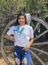 Load image into Gallery viewer, Turquoise Junkie Graphic T-Shirt-White
