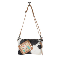 Load image into Gallery viewer, Sublime Cow Print Hand Tooled Purse
