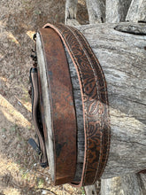 Load image into Gallery viewer, Blue Vine Hand Tooled Hand Tooled Purse
