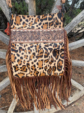 Load image into Gallery viewer, Leopard Print Fringe Crossbody
